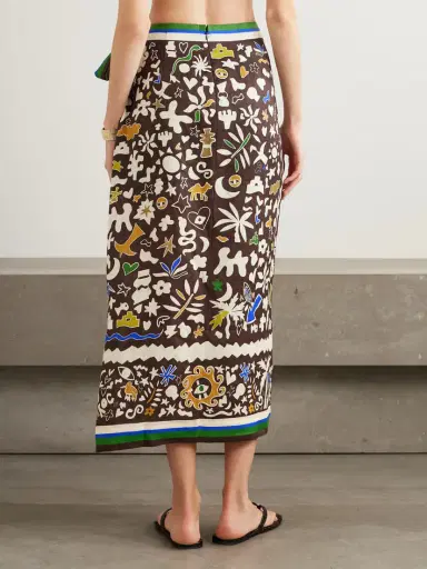 ALÉMAIS Maroc Printed Linen Wrap Skirt | Thumbnail 4 ALÉMAIS Maroc Printed Linen Wrap Skirt | Thumbnail 4