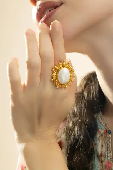 Sylvia Toledano Pearl Stone Dot Ring | Thumbnail 2 Sylvia Toledano Pearl Stone Dot Ring | Thumbnail 2