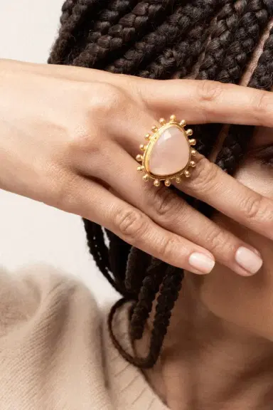 Sylvia Toledano Pink Quartz Dot Ring | Thumbnail 3 Sylvia Toledano Pink Quartz Dot Ring | Thumbnail 3