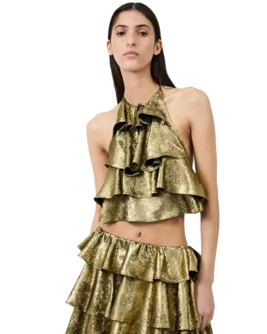 Aknvas The Bodil ruffle top in | Thumbnail 1 Aknvas The Bodil ruffle top in | Thumbnail 1