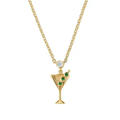 Stephanie Gottlieb Cocktail Martini Glass Chain Necklace | Thumbnail 1 Stephanie Gottlieb Cocktail Martini Glass Chain Necklace | Thumbnail 1