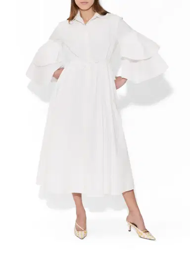 Rosie Assoulin Cotton Poplin Fiesta Shirtdress | Thumbnail 3 Rosie Assoulin Cotton Poplin Fiesta Shirtdress | Thumbnail 3