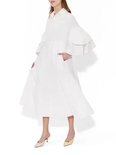 Rosie Assoulin Cotton Poplin Fiesta Shirtdress | Thumbnail 4 Rosie Assoulin Cotton Poplin Fiesta Shirtdress | Thumbnail 4