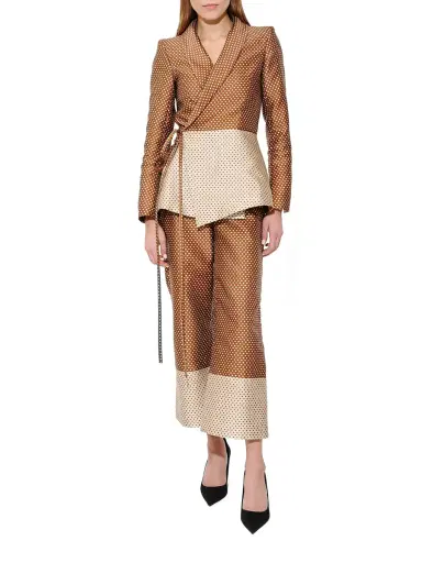 Rosie Assoulin Dot Jacquard Mikado Boyfriend Trousers | Thumbnail 4 Rosie Assoulin Dot Jacquard Mikado Boyfriend Trousers | Thumbnail 4