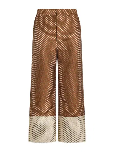 Rosie Assoulin Dot Jacquard Mikado Boyfriend Trousers | Thumbnail 1 Rosie Assoulin Dot Jacquard Mikado Boyfriend Trousers | Thumbnail 1