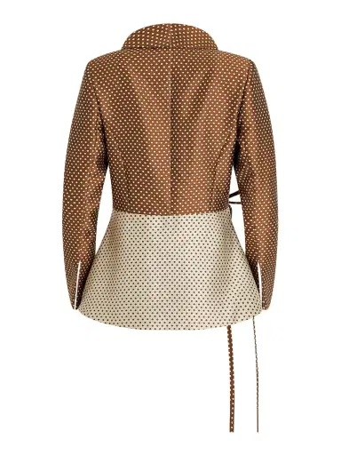 Rosie Assoulin Dot Jacquard Mikado Rapt Attention Blazer | Thumbnail 2 Rosie Assoulin Dot Jacquard Mikado Rapt Attention Blazer | Thumbnail 2
