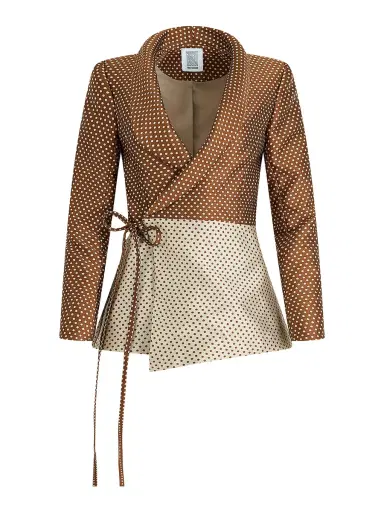 Rosie Assoulin Dot Jacquard Mikado Rapt Attention Blazer | Thumbnail 1 Rosie Assoulin Dot Jacquard Mikado Rapt Attention Blazer | Thumbnail 1