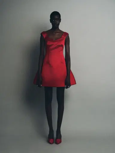 Rosie Assoulin Double Duchess Satin Halo Mini Dress | Thumbnail 3 Rosie Assoulin Double Duchess Satin Halo Mini Dress | Thumbnail 3