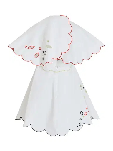 Rosie Assoulin Eyelet Cotton Poplin Scalloped Buttercup Dress | Thumbnail 2 Rosie Assoulin Eyelet Cotton Poplin Scalloped Buttercup Dress | Thumbnail 2
