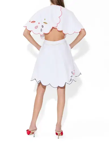 Rosie Assoulin Eyelet Cotton Poplin Scalloped Buttercup Dress | Thumbnail 5 Rosie Assoulin Eyelet Cotton Poplin Scalloped Buttercup Dress | Thumbnail 5