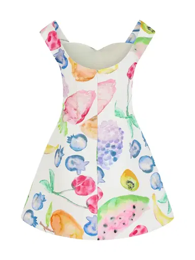 Rosie Assoulin Fruit Cotton Faille Halo Mini Dress | Thumbnail 2 Rosie Assoulin Fruit Cotton Faille Halo Mini Dress | Thumbnail 2