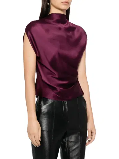THE SEI High Neck Drape Top | Thumbnail 3 THE SEI High Neck Drape Top | Thumbnail 3