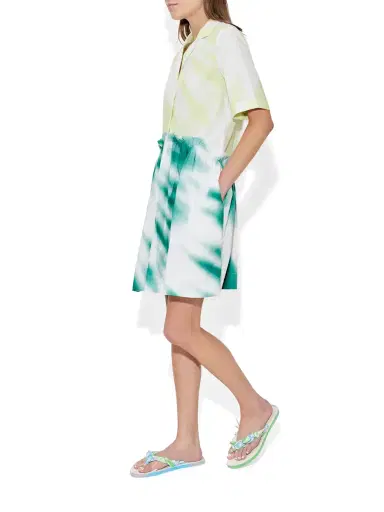 Rosie Assoulin Tie-Dye Cotton Poplin Mini Gathered Shirtdress | Thumbnail 4 Rosie Assoulin Tie-Dye Cotton Poplin Mini Gathered Shirtdress | Thumbnail 4
