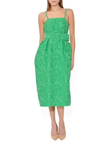 Rosie Assoulin Wildflower Cloqué Artichoke Belted Dress | Thumbnail 3 Rosie Assoulin Wildflower Cloqué Artichoke Belted Dress | Thumbnail 3