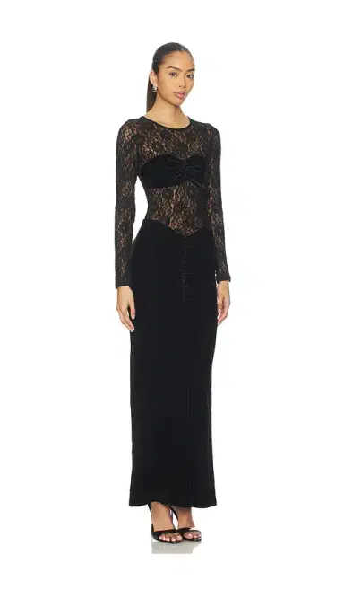 Bardot Helenie Velour Lace Maxi Dress | Thumbnail 2 Bardot Helenie Velour Lace Maxi Dress | Thumbnail 2