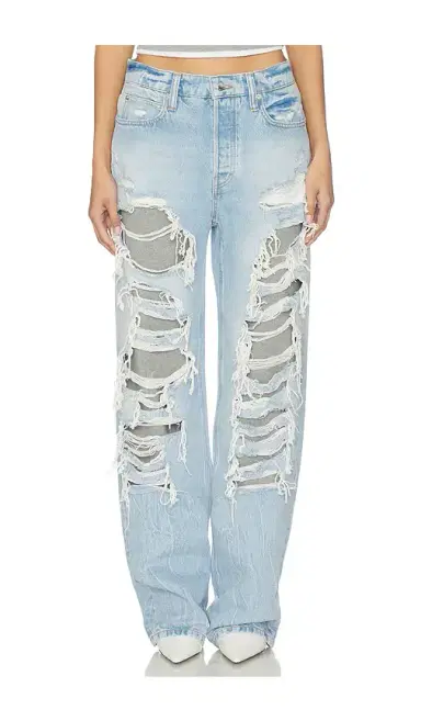 Alexander Wang Distressed Straight Jean | Thumbnail 2 Alexander Wang Distressed Straight Jean | Thumbnail 2