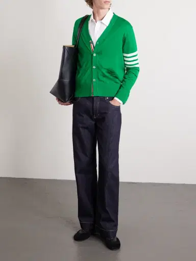 Thom Browne Striped Wool Cardigan - Men | Thumbnail 2 Thom Browne Striped Wool Cardigan - Men | Thumbnail 2