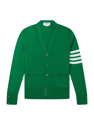 Thom Browne Striped Wool Cardigan - Men | Thumbnail 1 Thom Browne Striped Wool Cardigan - Men | Thumbnail 1