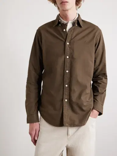 Polo Ralph Lauren Button-Down Collar Logo-Embroidered Cotton Shirt - Men | Thumbnail 3 Polo Ralph Lauren Button-Down Collar Logo-Embroidered Cotton Shirt - Men | Thumbnail 3