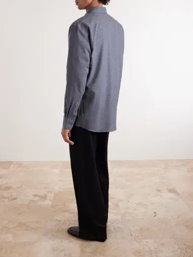 Zegna Checked Cashco-Twill Shirt - Men | Thumbnail 4 Zegna Checked Cashco-Twill Shirt - Men | Thumbnail 4
