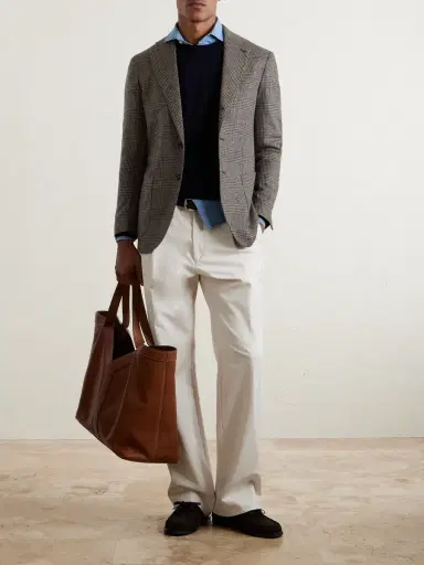 J. Mueser Prince of Wales Checked Wool Blazer - Men | Thumbnail 2 J. Mueser Prince of Wales Checked Wool Blazer - Men | Thumbnail 2