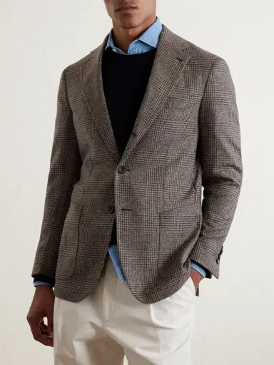 J. Mueser Prince of Wales Checked Wool Blazer - Men | Thumbnail 3 J. Mueser Prince of Wales Checked Wool Blazer - Men | Thumbnail 3