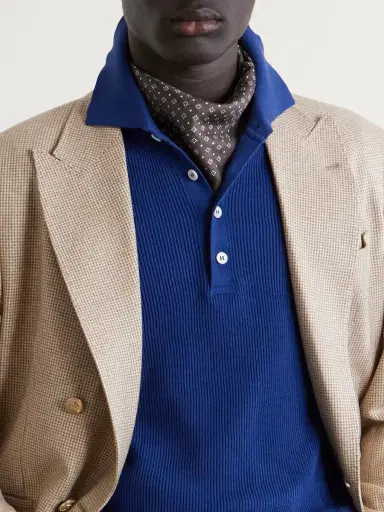 Brunello Cucinelli Printed Silk Pocket Square - Men | Thumbnail 3 Brunello Cucinelli Printed Silk Pocket Square - Men | Thumbnail 3