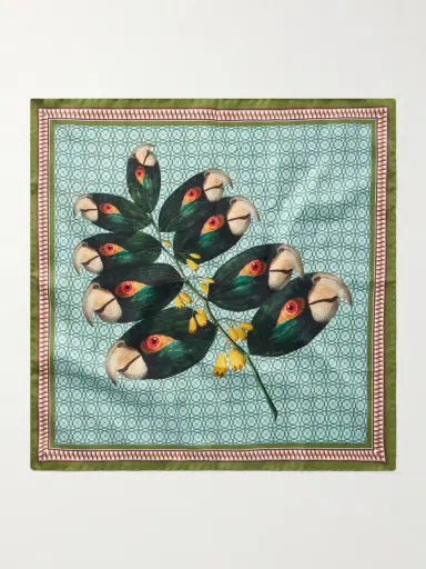 La DoubleJ Printed Silk Pocket Square - Men | Thumbnail 2 La DoubleJ Printed Silk Pocket Square - Men | Thumbnail 2