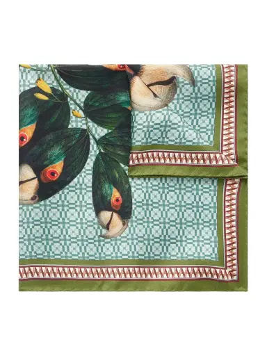 La DoubleJ Printed Silk Pocket Square - Men | Thumbnail 1 La DoubleJ Printed Silk Pocket Square - Men | Thumbnail 1