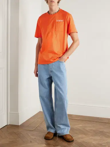 Loewe Logo-Embroidered Cotton-Jersey T-Shirt - Men | Thumbnail 2 Loewe Logo-Embroidered Cotton-Jersey T-Shirt - Men | Thumbnail 2
