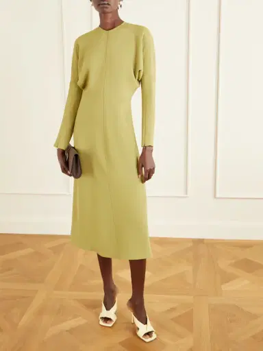 Victoria Beckham Crepe Midi Dress | Thumbnail 2 Victoria Beckham Crepe Midi Dress | Thumbnail 2