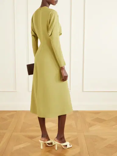 Victoria Beckham Crepe Midi Dress | Thumbnail 4 Victoria Beckham Crepe Midi Dress | Thumbnail 4