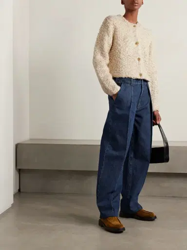 Frame The Shag Cropped Knitted Cardigan | Thumbnail 2 Frame The Shag Cropped Knitted Cardigan | Thumbnail 2