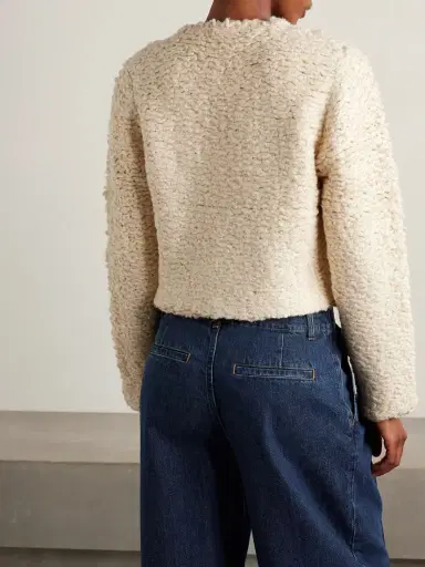 Frame The Shag Cropped Knitted Cardigan | Thumbnail 3 Frame The Shag Cropped Knitted Cardigan | Thumbnail 3