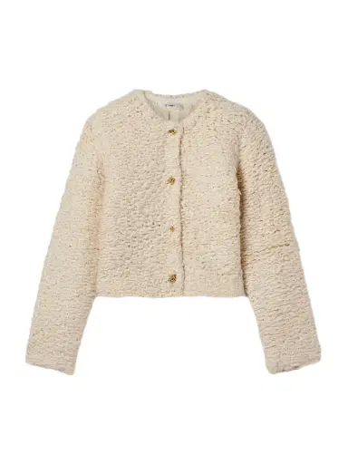 Frame The Shag Cropped Knitted Cardigan | Thumbnail 1 Frame The Shag Cropped Knitted Cardigan | Thumbnail 1