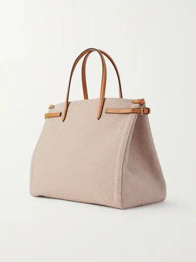 Valentino Garavani Antibes Medium Leather-trimmed Checked Canvas Tote Bag | Thumbnail 4 Valentino Garavani Antibes Medium Leather-trimmed Checked Canvas Tote Bag | Thumbnail 4
