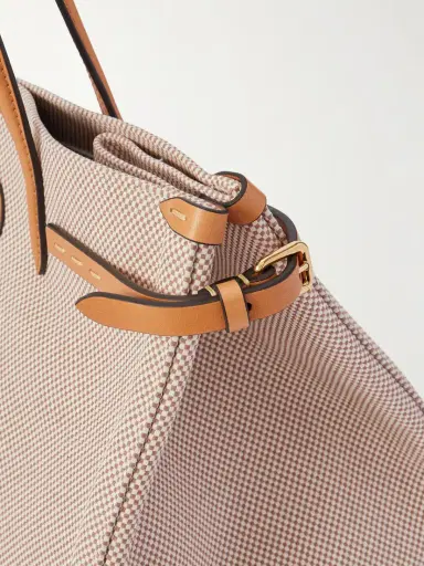 Valentino Garavani Antibes Medium Leather-trimmed Checked Canvas Tote Bag | Thumbnail 5 Valentino Garavani Antibes Medium Leather-trimmed Checked Canvas Tote Bag | Thumbnail 5