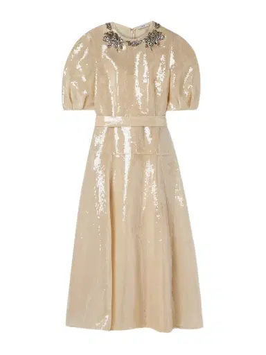 Erdem Crystal-embellished Sequined Organza Midi Dress | Thumbnail 1 Erdem Crystal-embellished Sequined Organza Midi Dress | Thumbnail 1