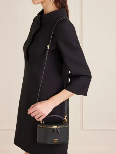 Valentino Garavani Vanity Case Textured-leather Shoulder Bag | Thumbnail 3 Valentino Garavani Vanity Case Textured-leather Shoulder Bag | Thumbnail 3