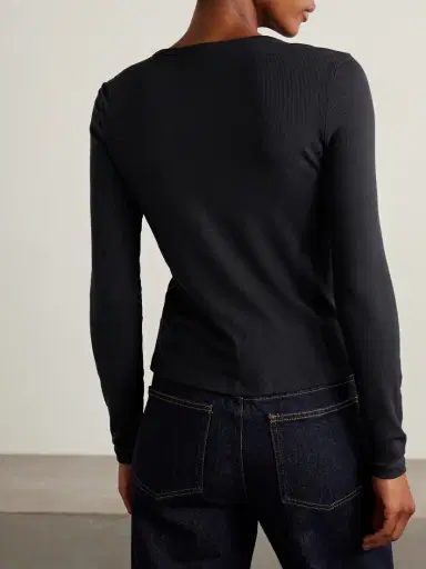 Frame The Rib Splay Stretch-modal Jersey Top | Thumbnail 3 Frame The Rib Splay Stretch-modal Jersey Top | Thumbnail 3