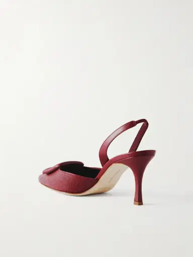 Manolo Blahnik Mayslibi 70 Lizard-effect Leather Slingback Pumps | Thumbnail 3 Manolo Blahnik Mayslibi 70 Lizard-effect Leather Slingback Pumps | Thumbnail 3