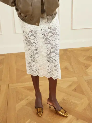 Manolo Blahnik Maysalebi 50 Lizard-effect Metallic-leather Mules | Thumbnail 2 Manolo Blahnik Maysalebi 50 Lizard-effect Metallic-leather Mules | Thumbnail 2