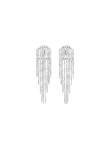 Wish Fine Jewelry 4.71ct Diamond 14K Gold Statement Cascade Earrings | Thumbnail 1 Wish Fine Jewelry 4.71ct Diamond 14K Gold Statement Cascade Earrings | Thumbnail 1