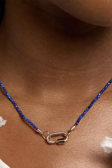 Marla Aaron Lapis Itty Bitty Strand Necklace | Thumbnail 2 Marla Aaron Lapis Itty Bitty Strand Necklace | Thumbnail 2