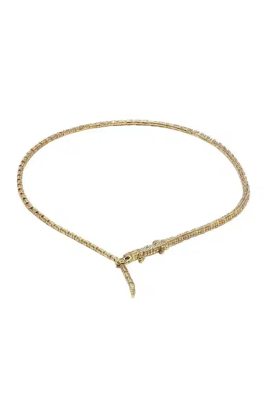 BIBI VAN DER VELDEN Thin alligator Wrap Necklace | Thumbnail 3 BIBI VAN DER VELDEN Thin alligator Wrap Necklace | Thumbnail 3