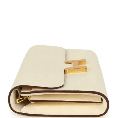 HERMÈS Hermes Constance Wallet To Go Nata Ostrich Gold Hardware | Thumbnail 3 HERMÈS Hermes Constance Wallet To Go Nata Ostrich Gold Hardware | Thumbnail 3