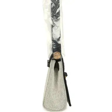 HERMÈS Hermes Herbag Zip 20 Mini Ecru and Black Toile H Canvas and Black Vache Hunter Gold Hardware | Thumbnail 3 HERMÈS Hermes Herbag Zip 20 Mini Ecru and Black Toile H Canvas and Black Vache Hunter Gold Hardware | Thumbnail 3