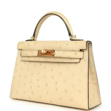 HERMÈS Hermes Kelly Sellier 20 Parchemin Ostrich Gold Hardware | Thumbnail 5 HERMÈS Hermes Kelly Sellier 20 Parchemin Ostrich Gold Hardware | Thumbnail 5