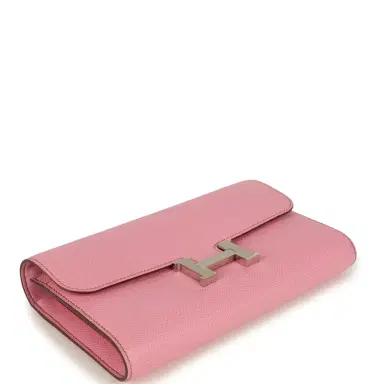 HERMÈS Pre-owned Hermes Constance Wallet To Go Bubblegum Epsom Palladium Hardware | Thumbnail 6 HERMÈS Pre-owned Hermes Constance Wallet To Go Bubblegum Epsom Palladium Hardware | Thumbnail 6