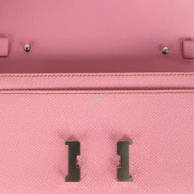 HERMÈS Pre-owned Hermes Constance Wallet To Go Bubblegum Epsom Palladium Hardware | Thumbnail 7 HERMÈS Pre-owned Hermes Constance Wallet To Go Bubblegum Epsom Palladium Hardware | Thumbnail 7